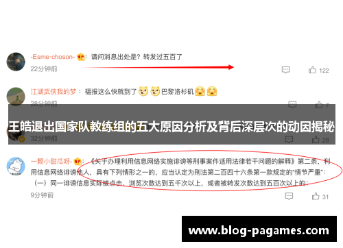 王皓退出国家队教练组的五大原因分析及背后深层次的动因揭秘